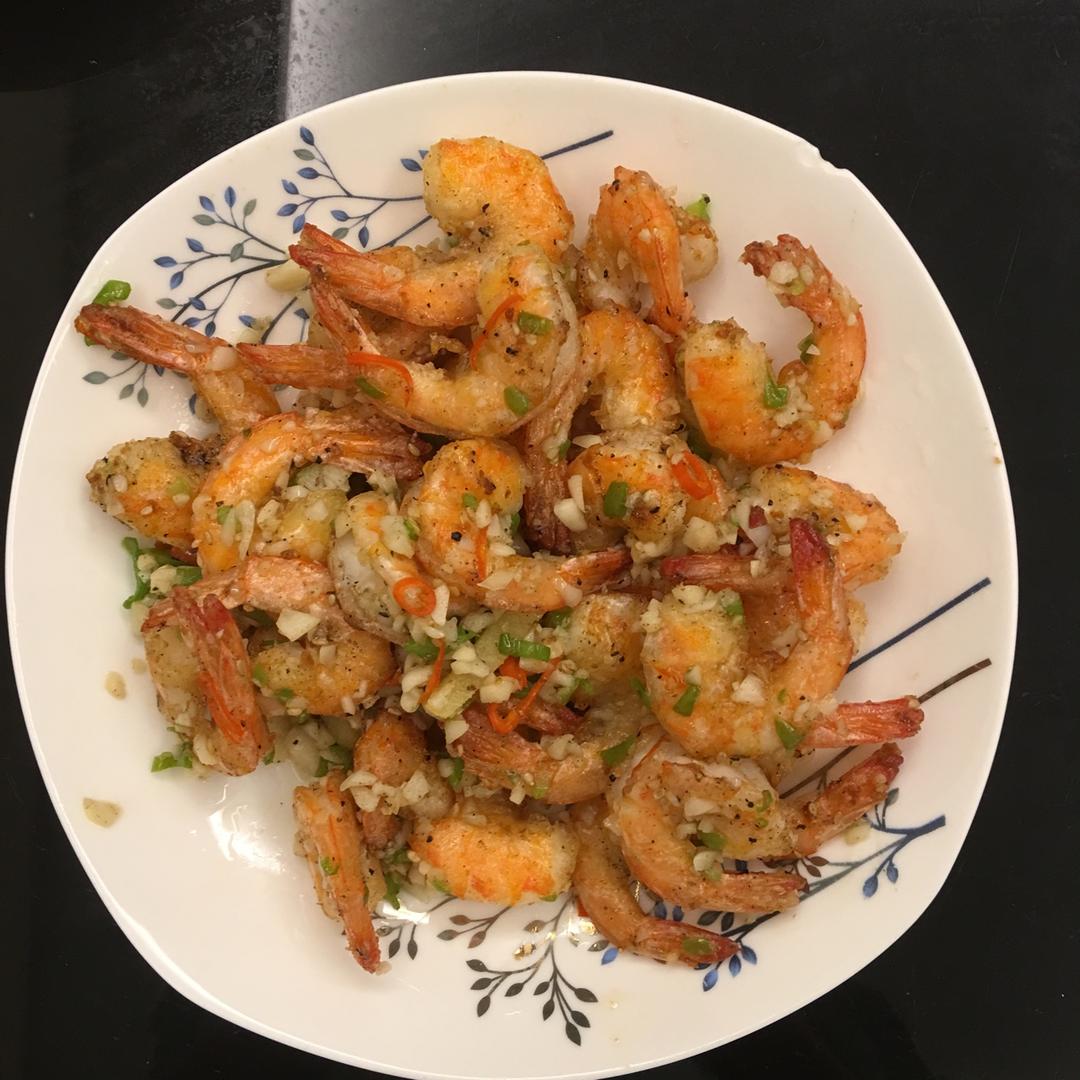 椒盐大虾 一缕阳光0523做的椒盐大虾  赞 北极虾,黑胡椒,白胡椒,花椒