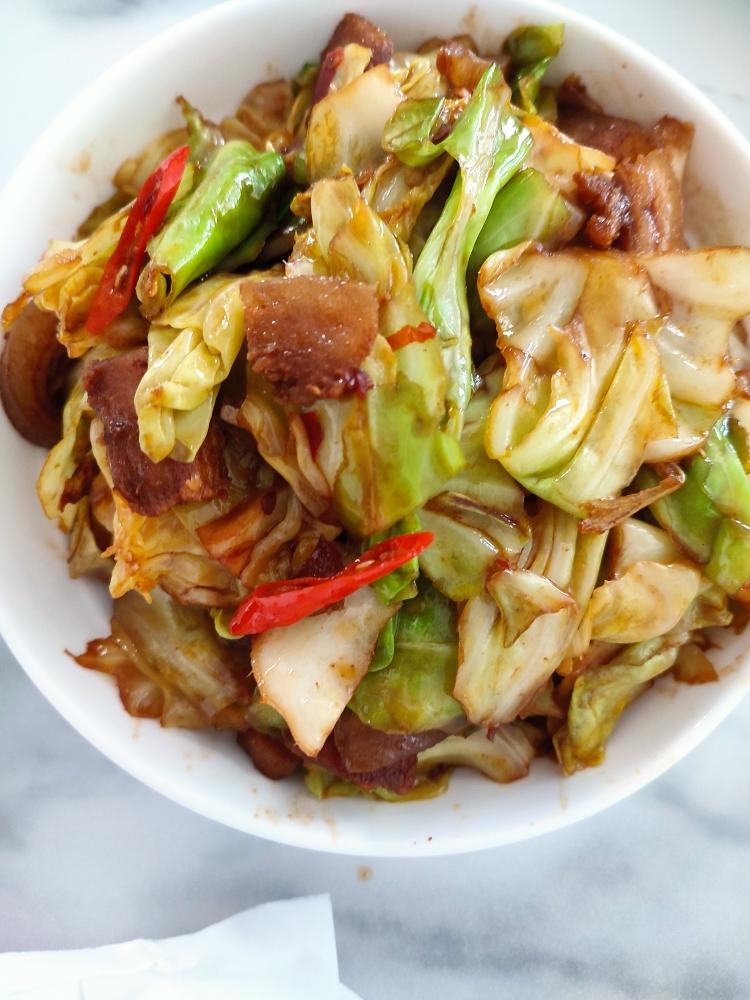 回锅肉包菜
