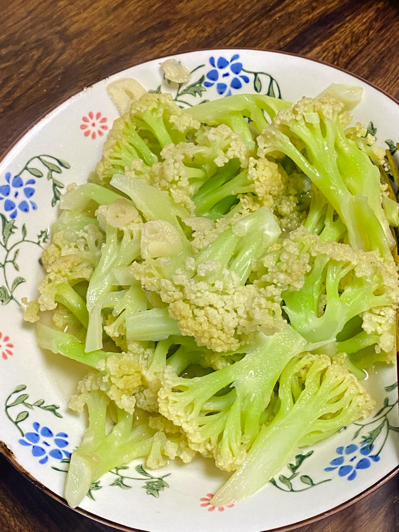 朴实的干饭人做的炒花菜