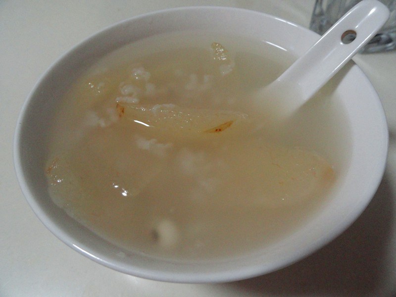 大众米线做的止咳川贝水梨粥