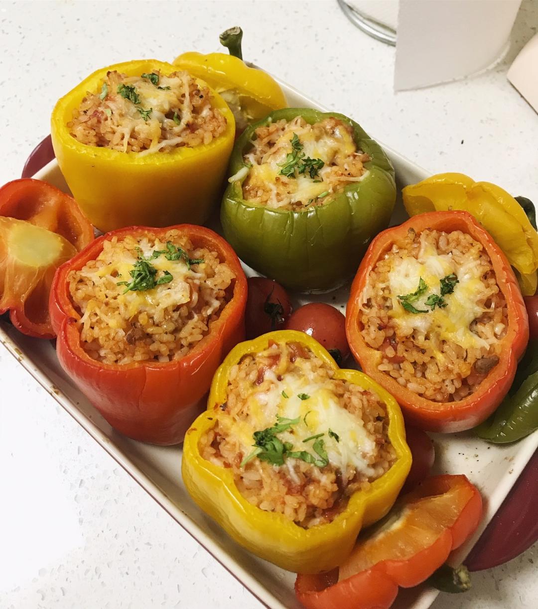 itsvwam做的stuffed bell pepper