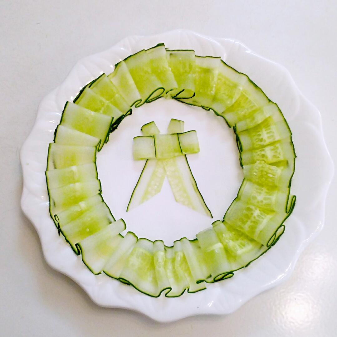 创意黄瓜盘饰摆盘拼盘(有小裙子)