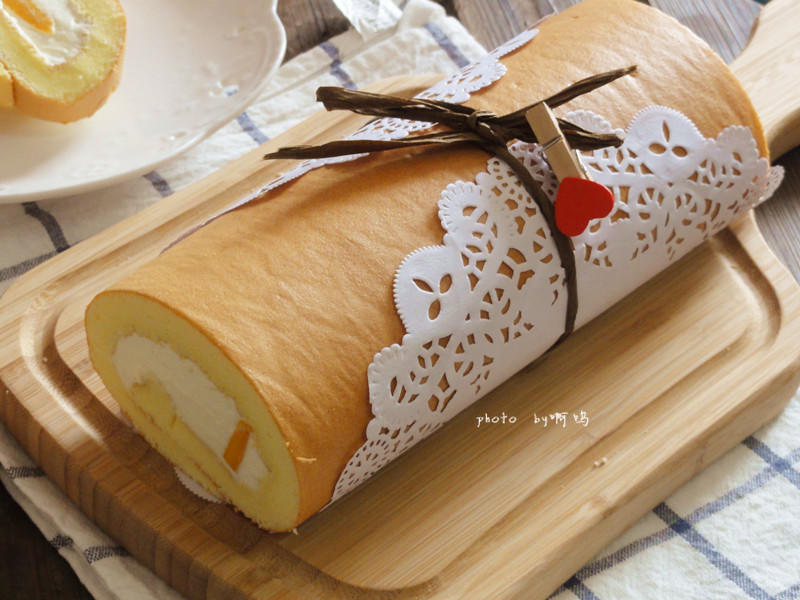 【棉花蛋糕卷的做法步骤图，棉花蛋糕卷怎么做好吃】啊呜511-制作