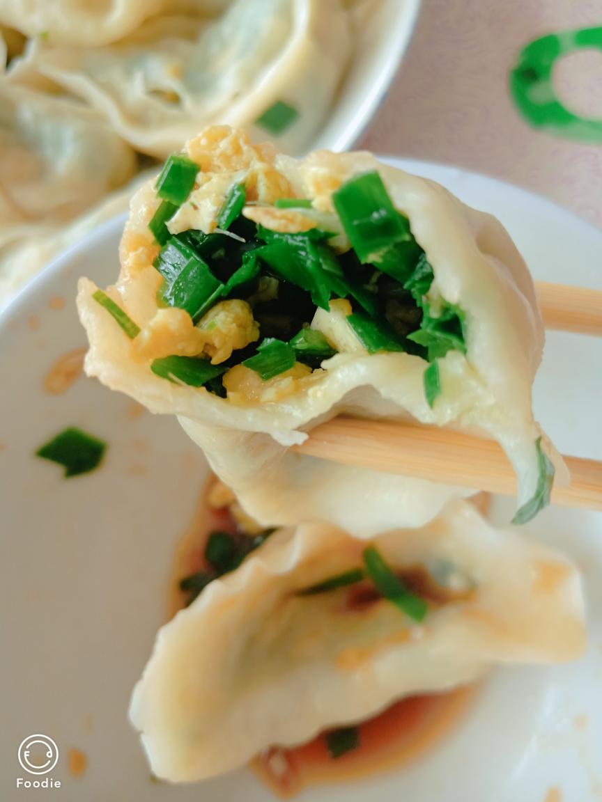 韭菜鸡蛋虾皮馅饺子
