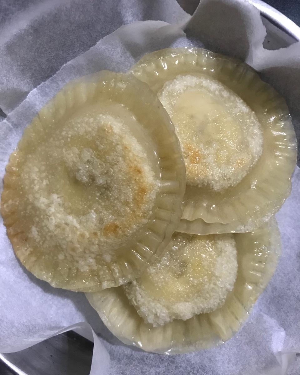 yacachan做的饺子皮香蕉派