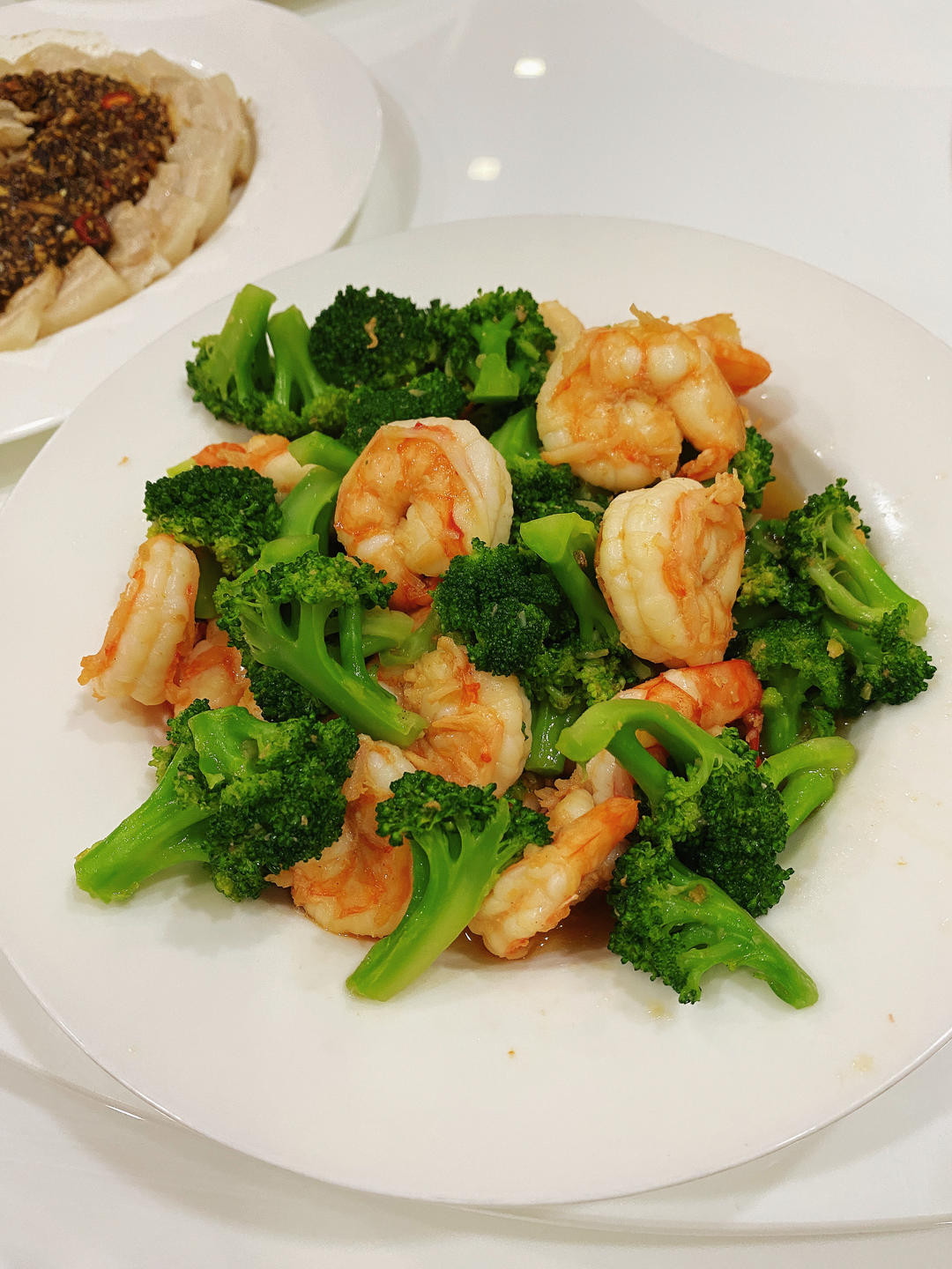 减肥去脂的西兰花炒虾仁