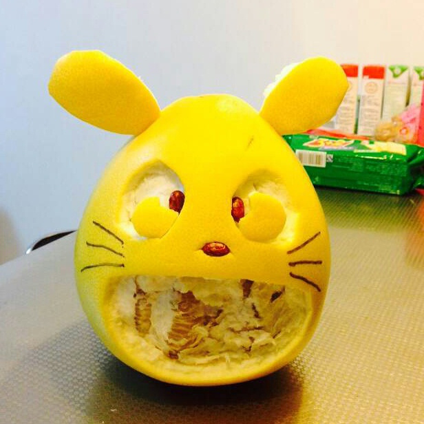 做过 顽皮柚子龙猫 买地柚子超甜,刻画地