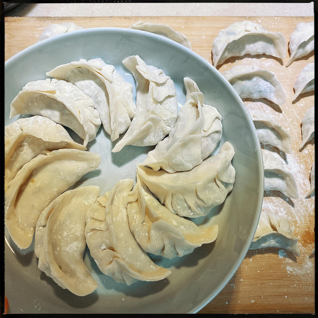 现包现煎抱蛋煎饺&附煎饺的包法