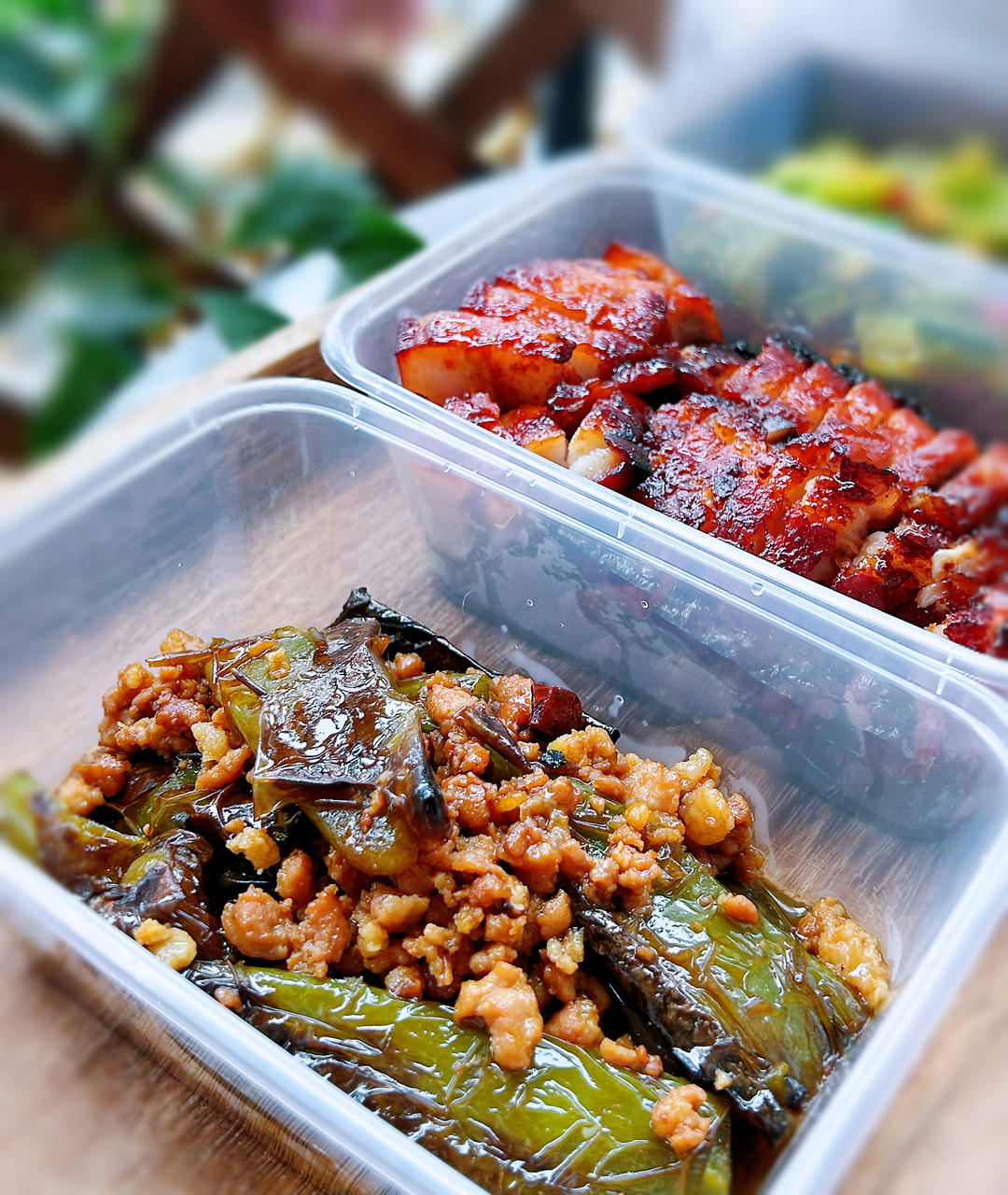油焖肉末青椒