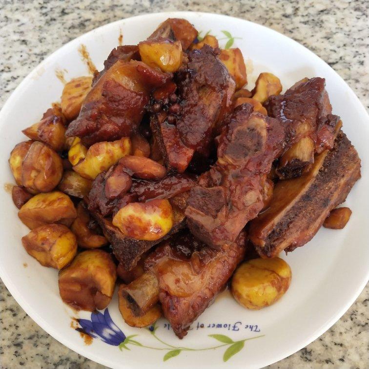 板栗烧排骨