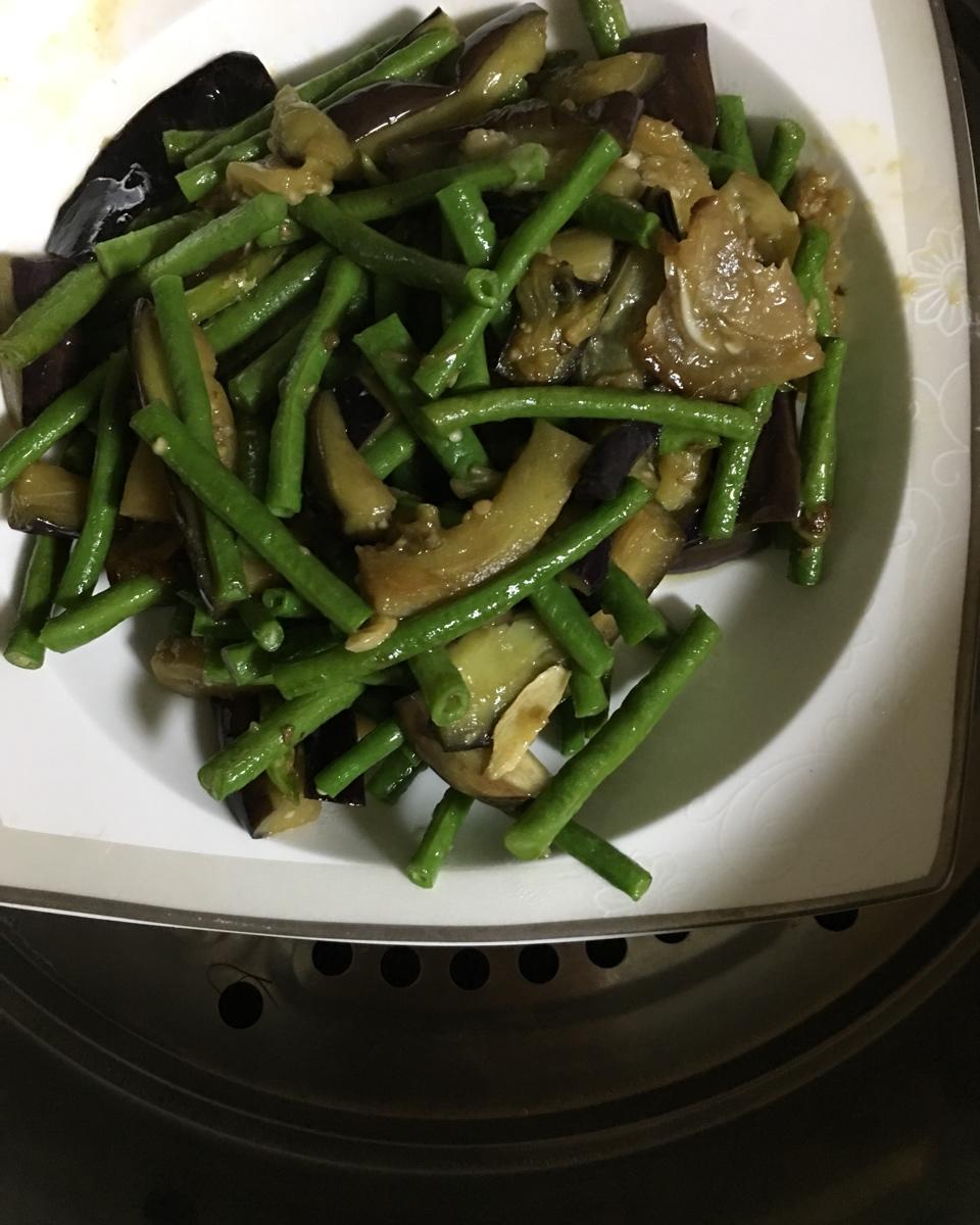 茄子炒豆角（改良版 健康少油）