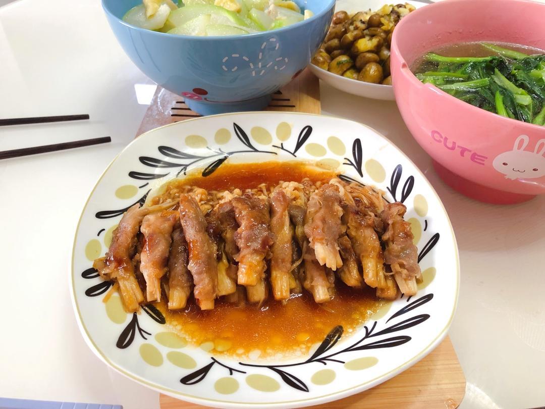 超级下饭的金针菇牛肉卷