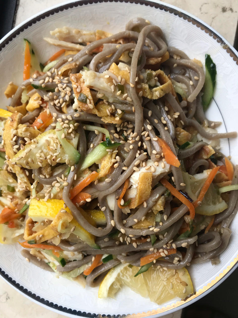 柠檬荞麦凉面 Noodles in Lemon Sauce (cold)