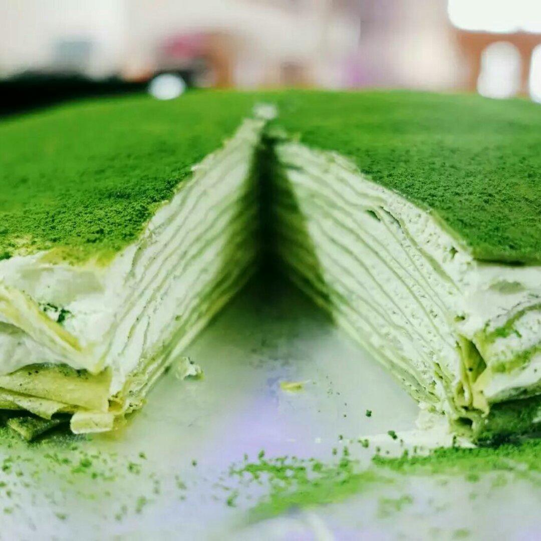 美味的煎蛋糕—抹茶千层蛋糕