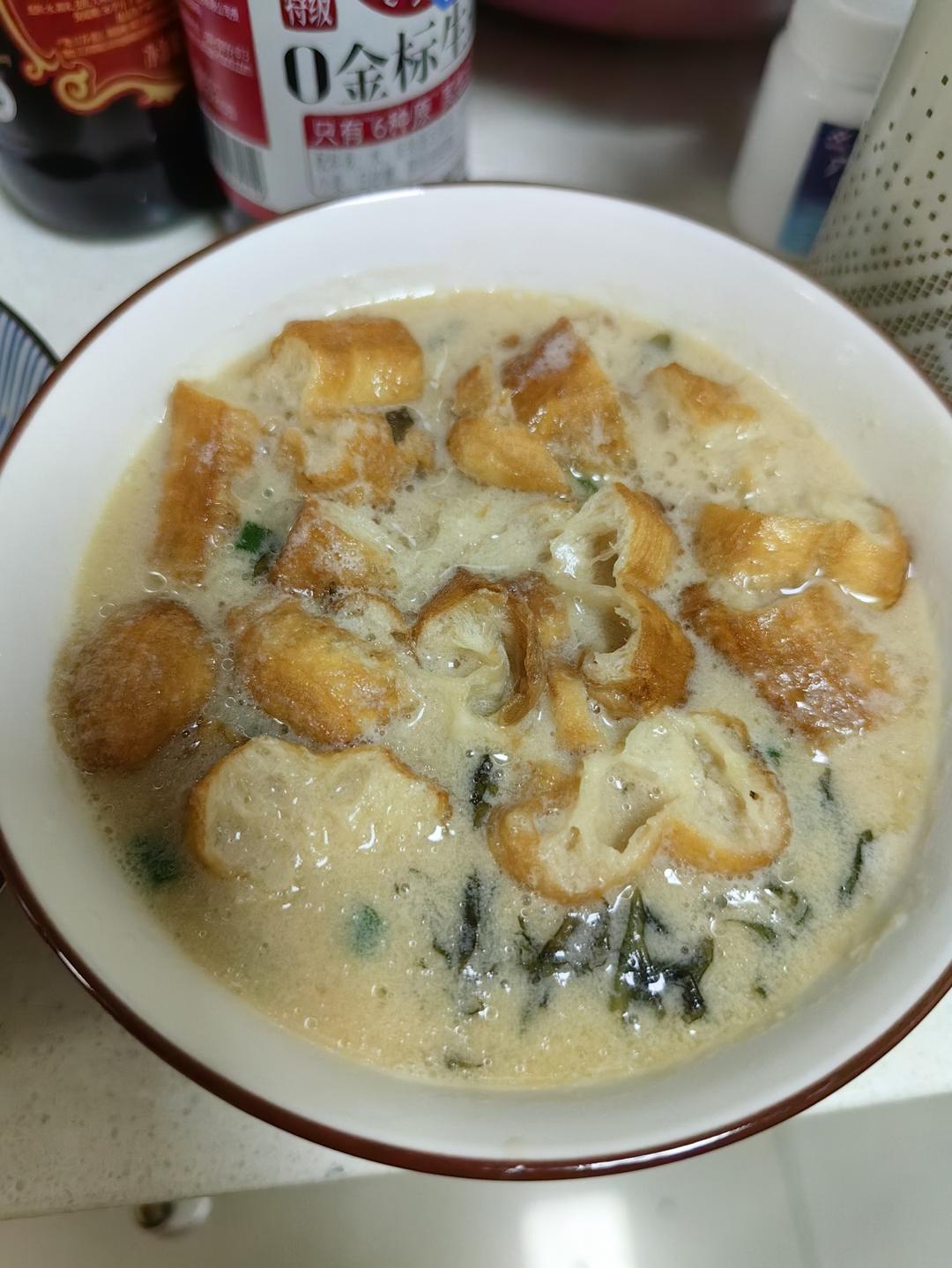 试错多次终于成功的咸豆浆