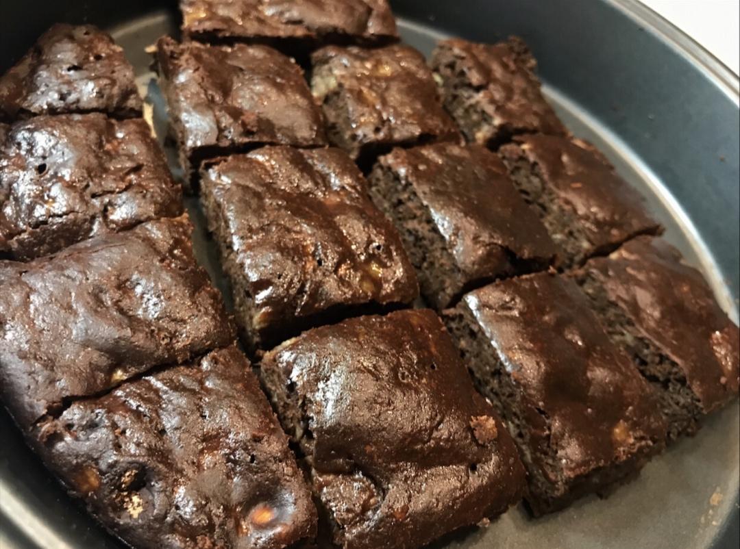 【无油无糖减脂超好吃】布朗尼蛋糕 Fudgy Brownie