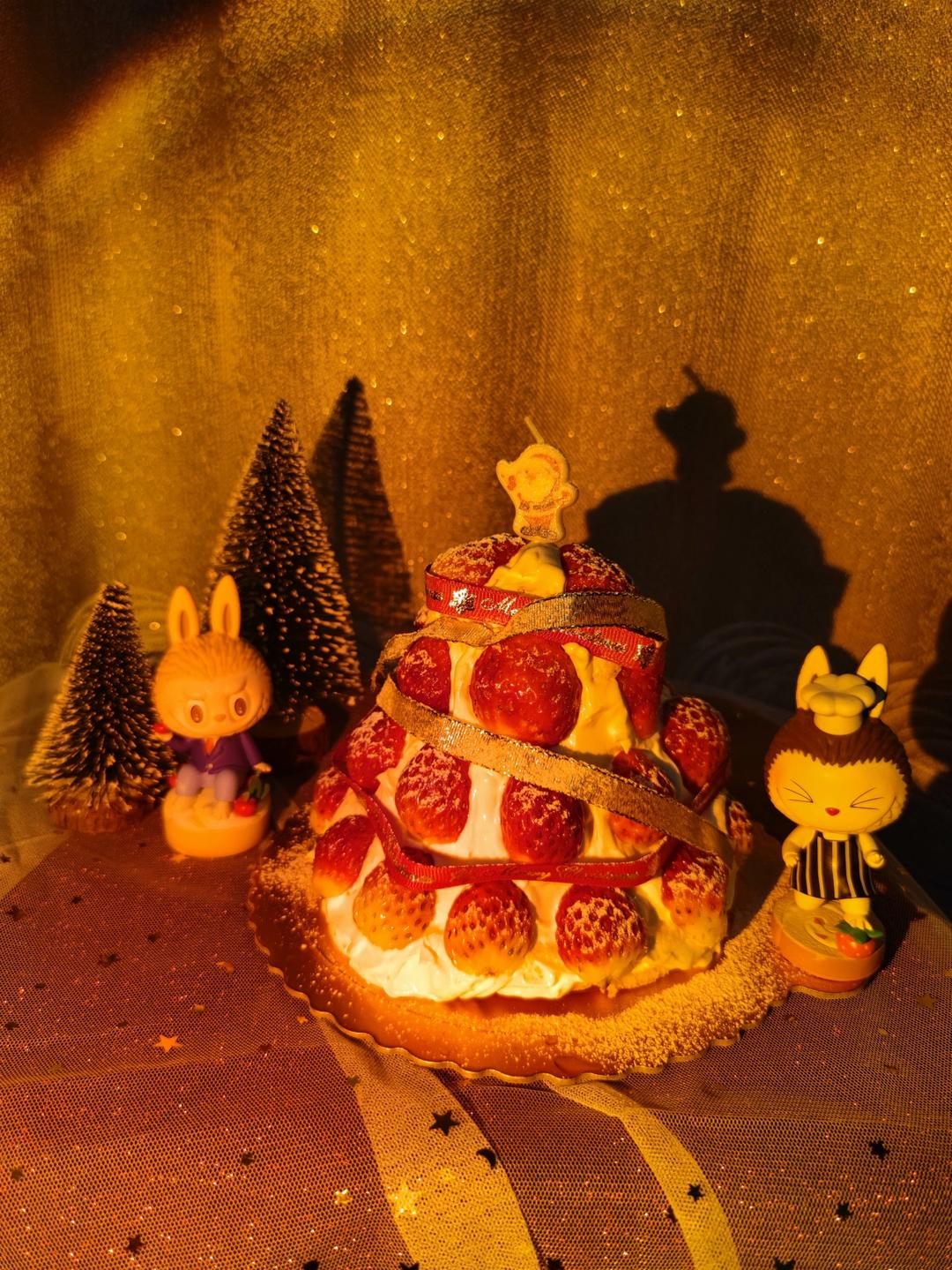 圣诞草莓塔-超有圣诞氛围的快手蛋糕