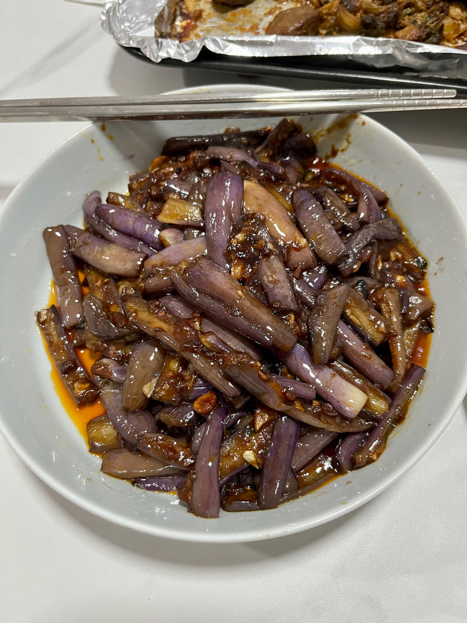 鱼香茄子(少油版)