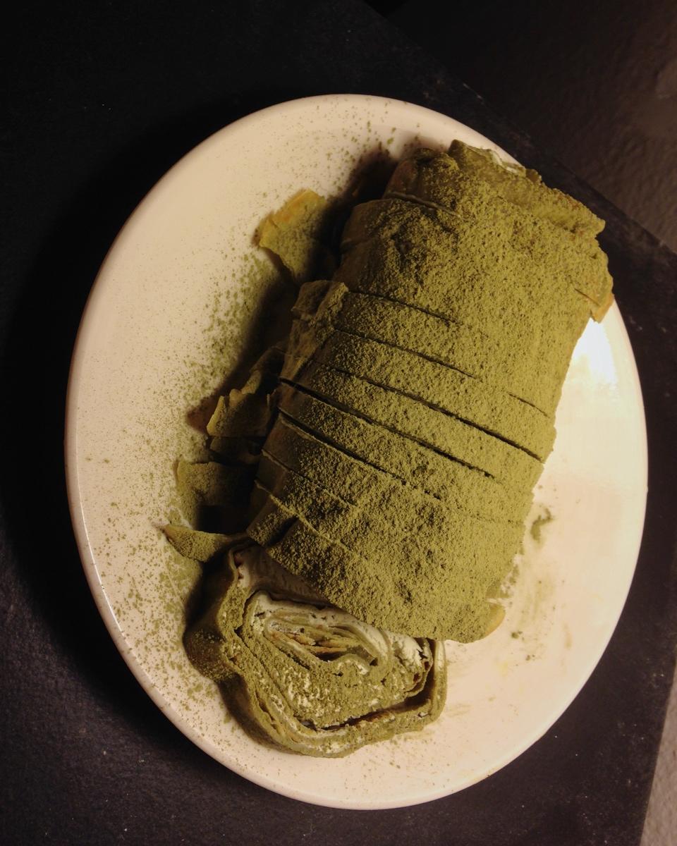 抹茶红豆毛巾卷