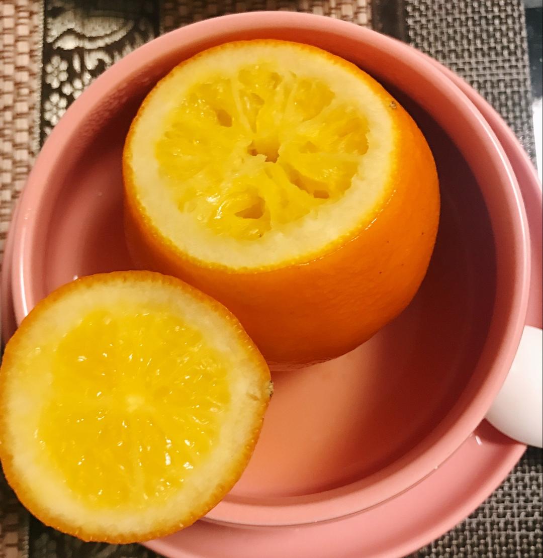 盐蒸橙子，治疗咳嗽，（详细步骤图）