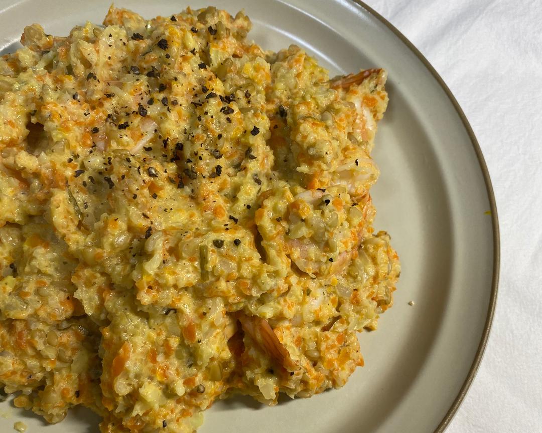 牛奶芝士蔬菜烩饭 - 解决各种剩菜的营养餐的做法