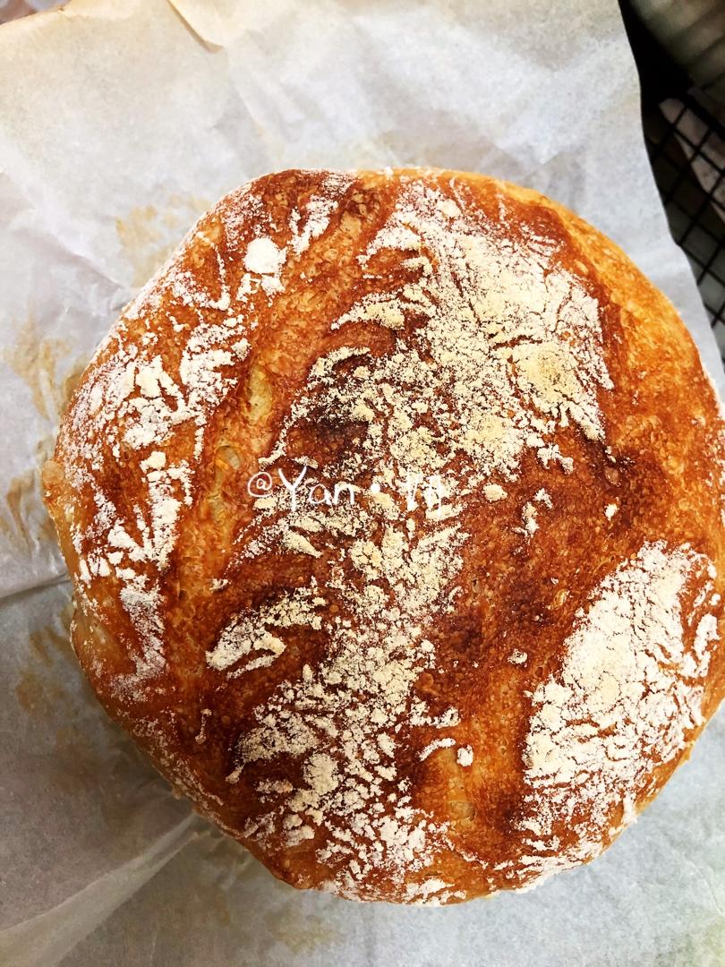 低卡！简单好操作的铸铁锅基础欧包(1080大卡）