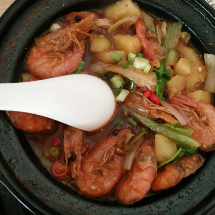 铁板黑椒大虾