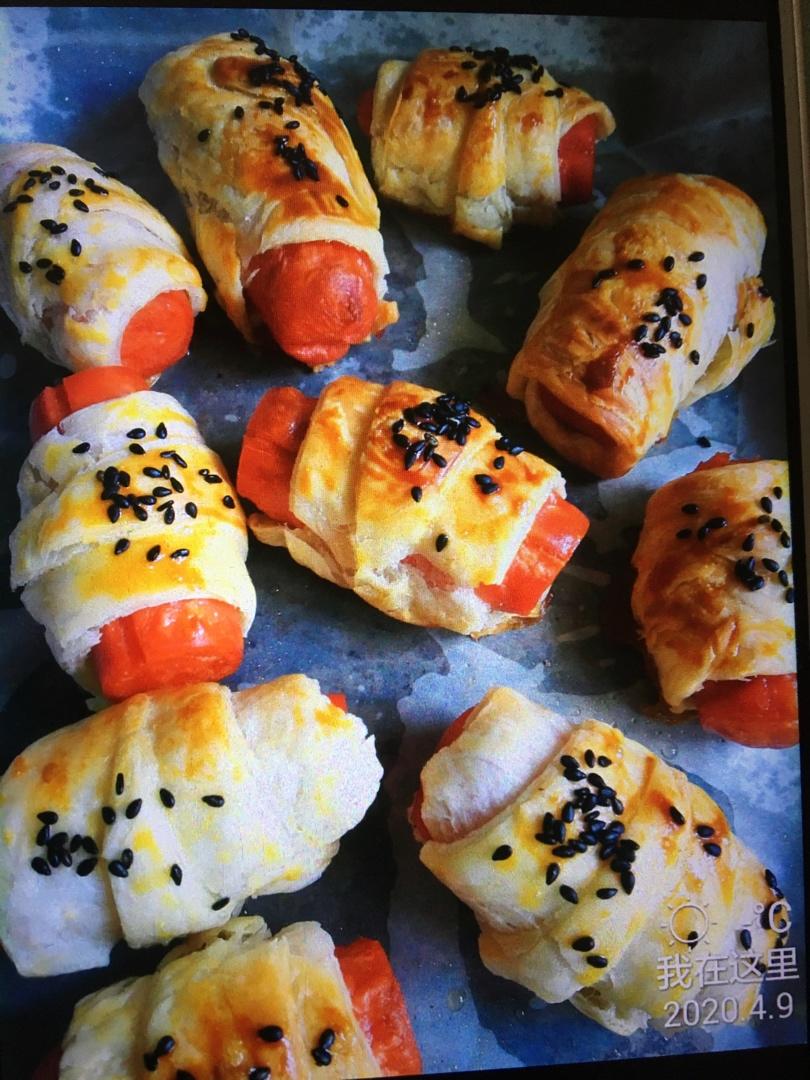 万能的手抓饼～孩子都能做的火腿可颂