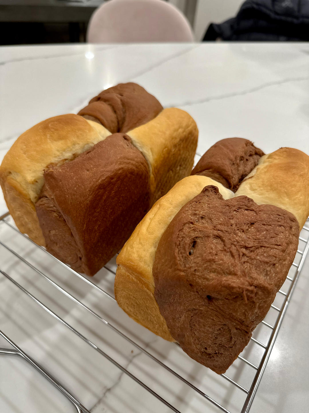超级柔软的可可双色吐司🍞好吃又好看