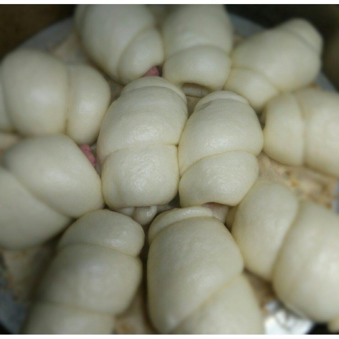 快手火腿卷～一次发酵