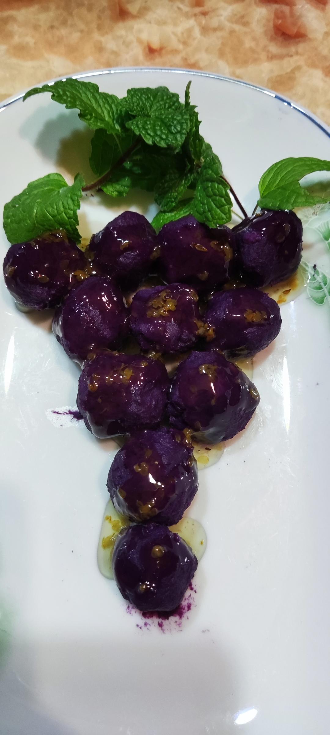 【年夜饭必备甜品】紫气东来紫薯糯米丸子