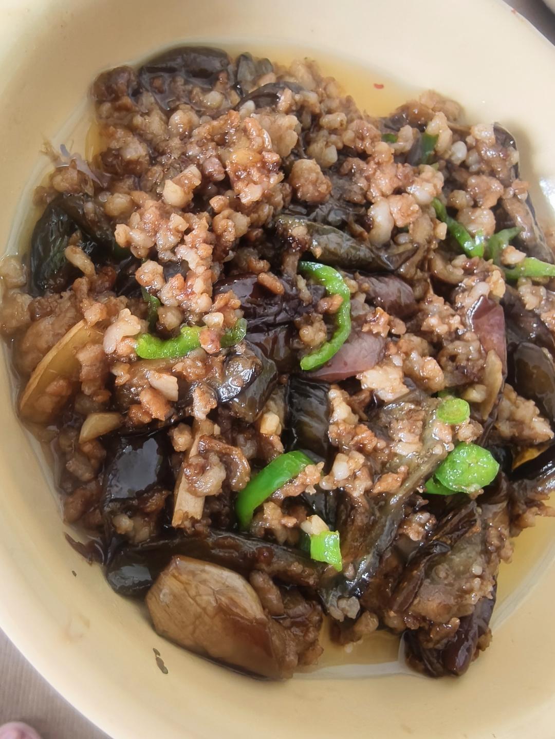 红烧肉沫茄子
