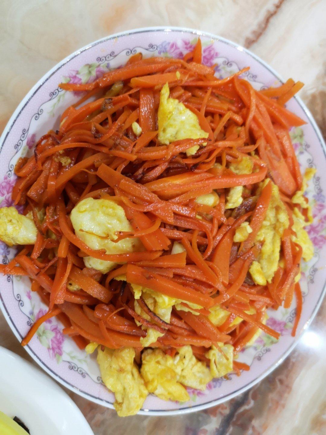 胡萝卜炒鸡蛋