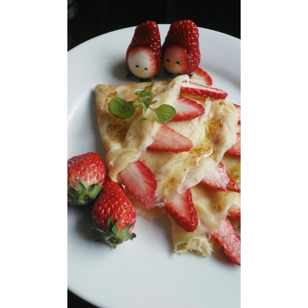 早餐水果可丽饼