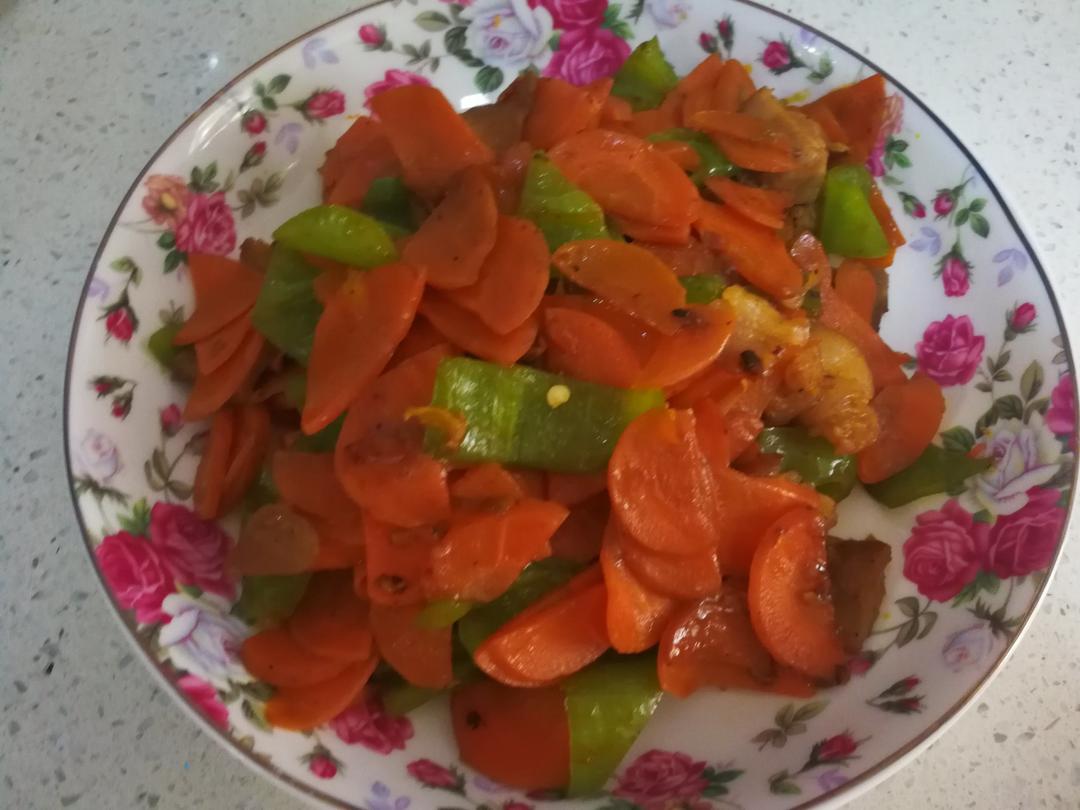 胡萝卜炒肉片