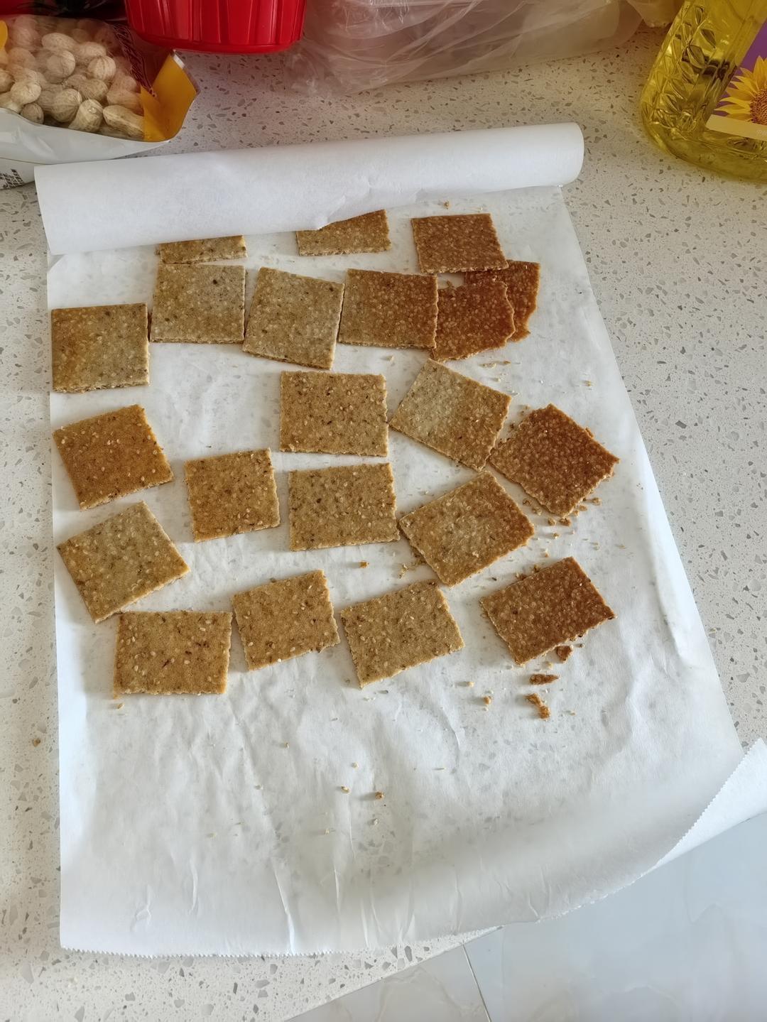 芝麻薄脆饼干，一步操作，超级简单