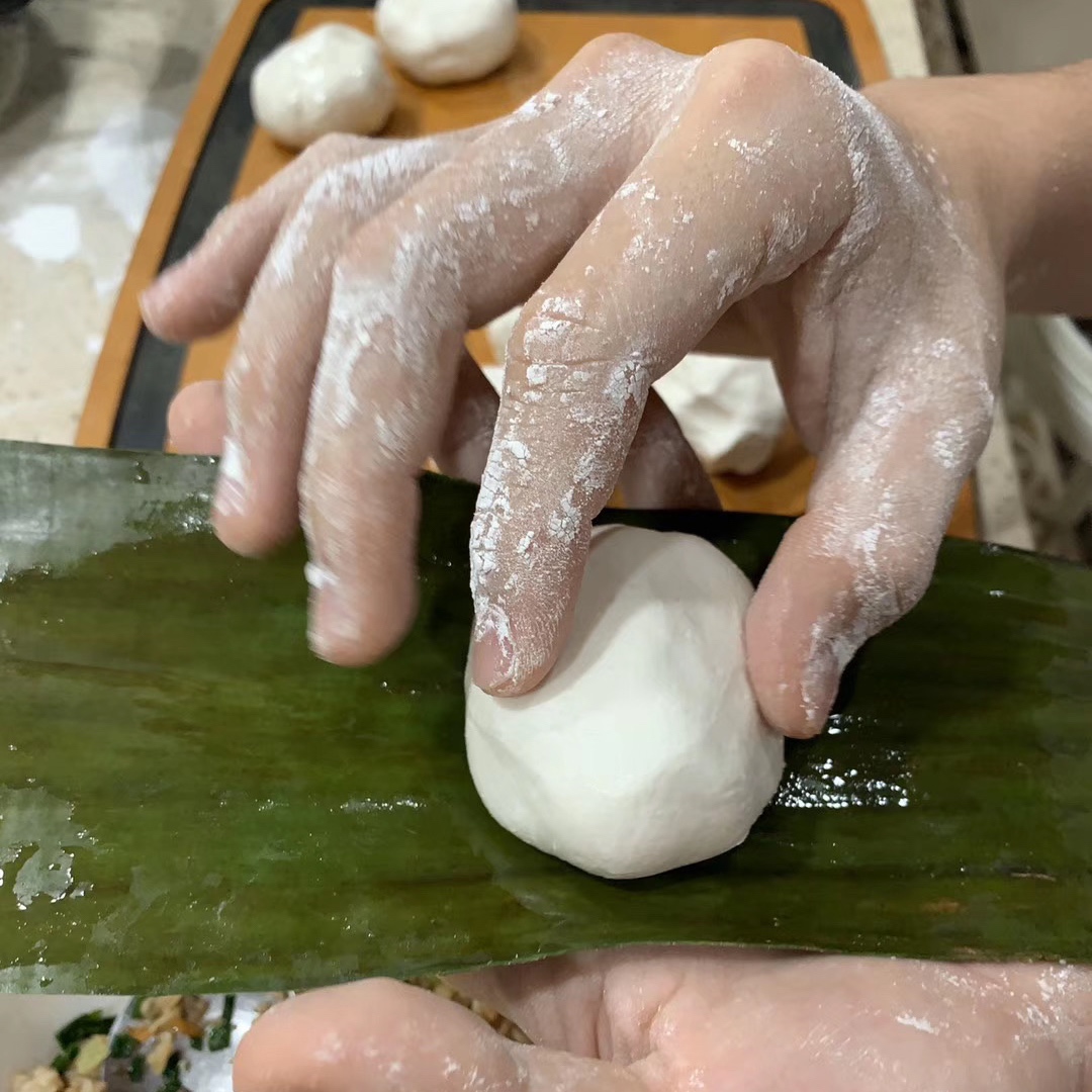 传统蕉叶咸香茶果的做法 步骤8