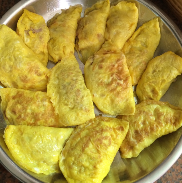 肉末蛋饺
