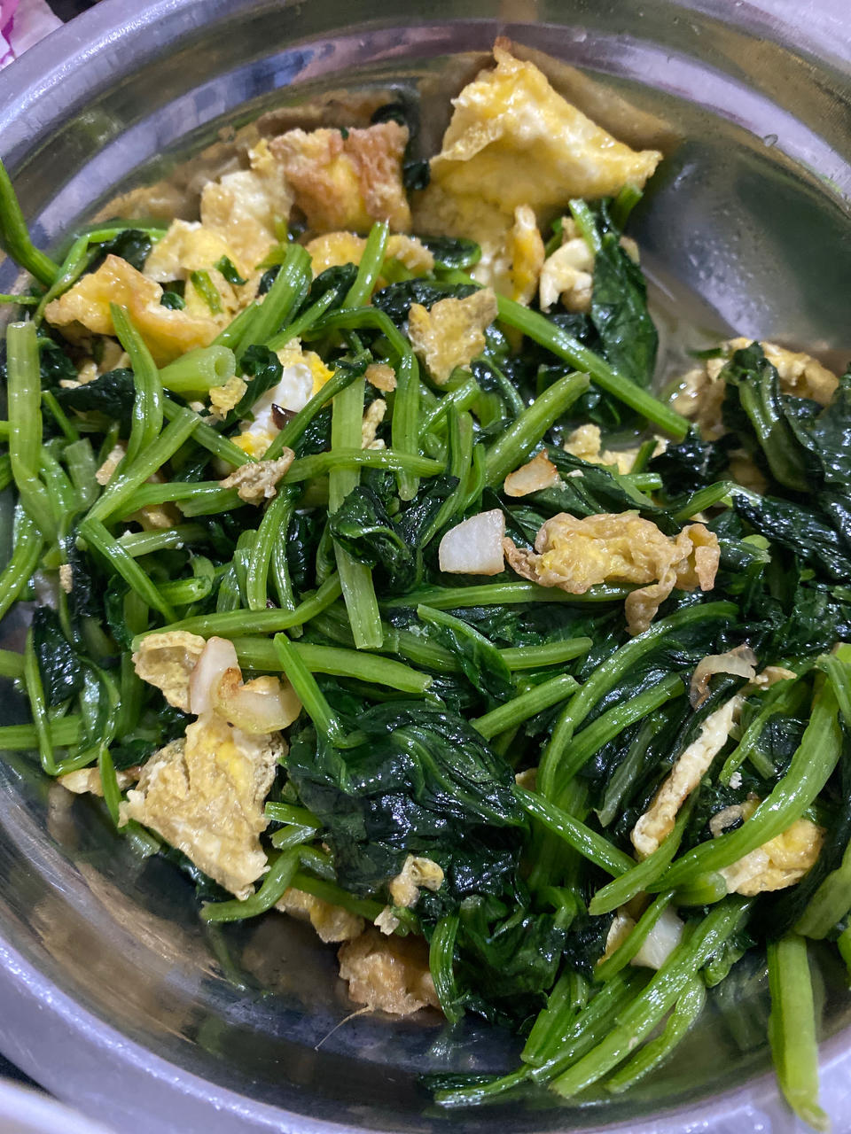 菠菜炒鸡蛋
