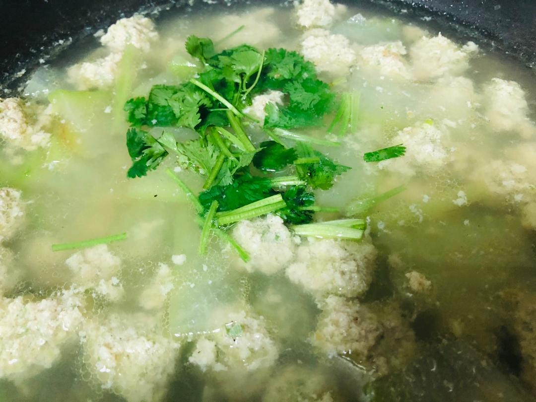 水汆丸子冬瓜汤