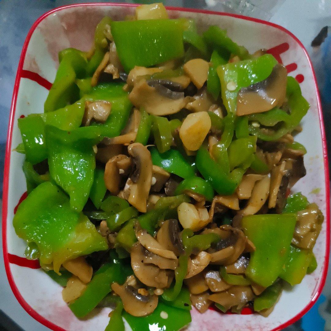 素炒鲜口蘑（白蘑菇），快手家常菜
