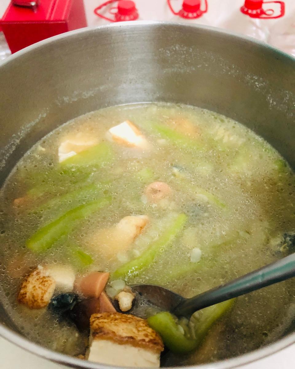 火腿丝瓜豆腐汤