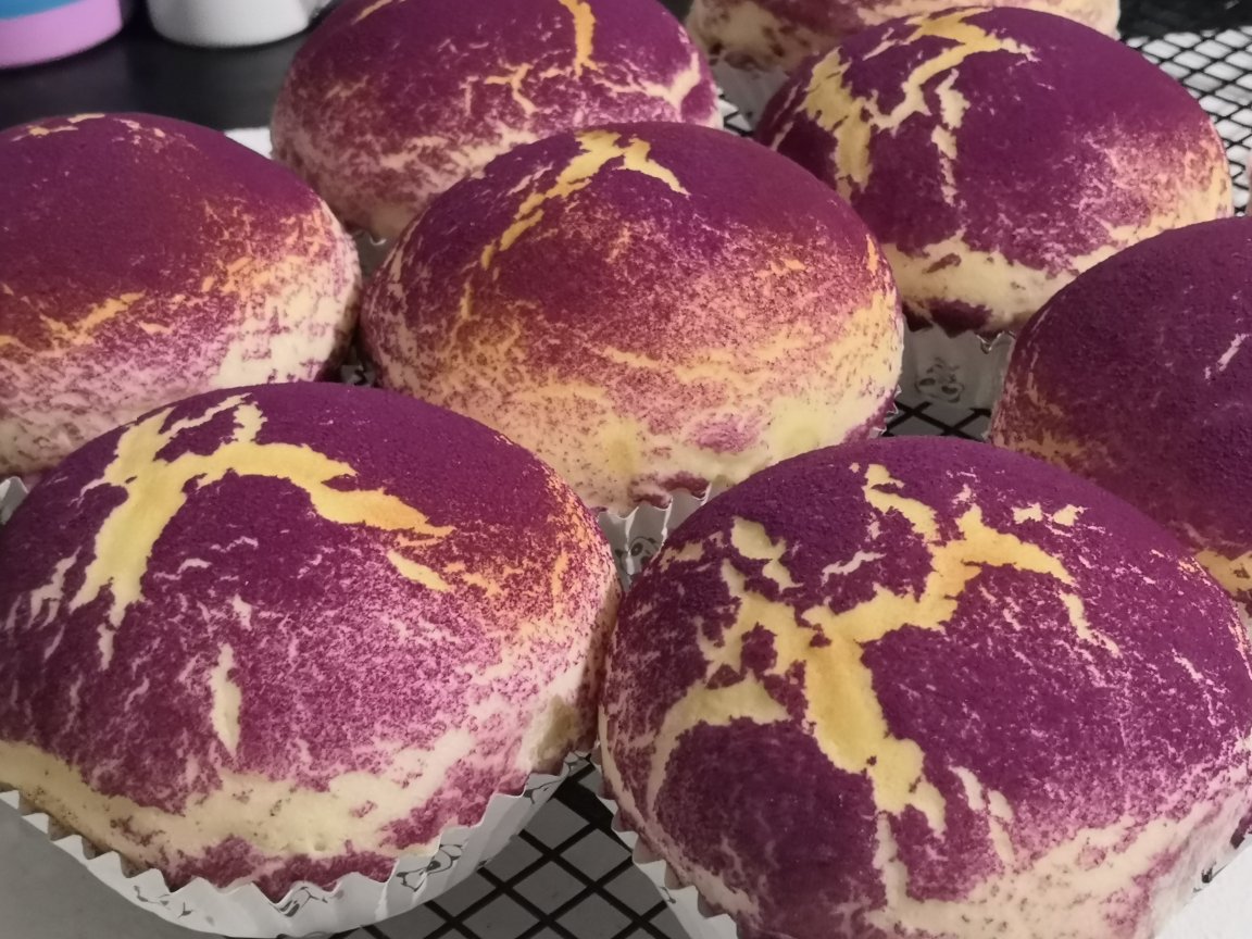 紫薯蘑菇云面包