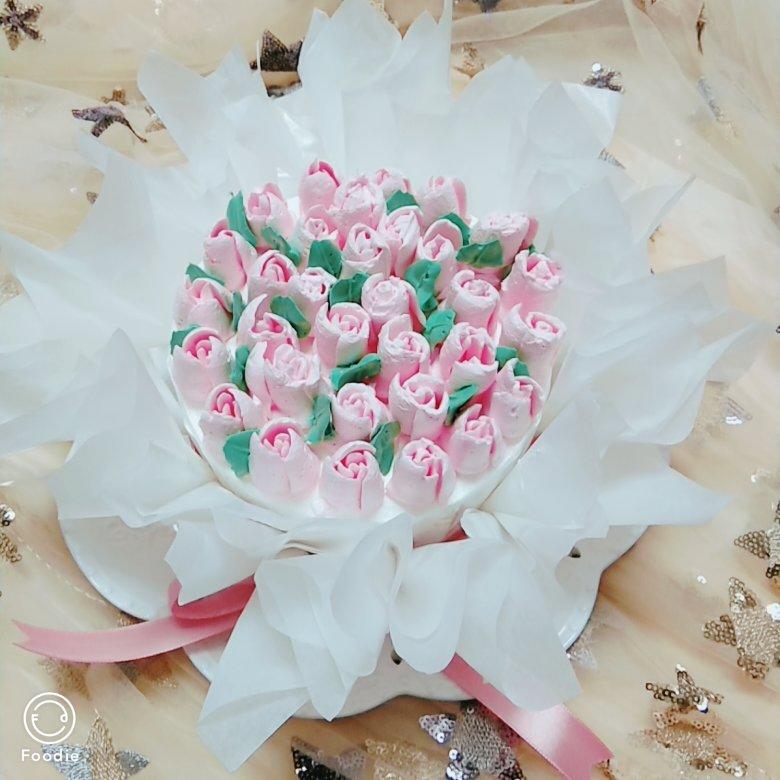 3分钟完成几乎零成本的女神节母亲节花束蛋糕