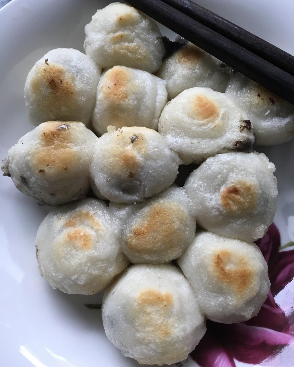 平底锅煎汤圆
