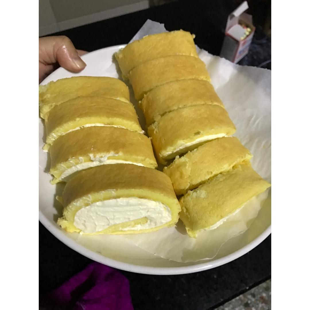 抹茶红豆蛋糕卷