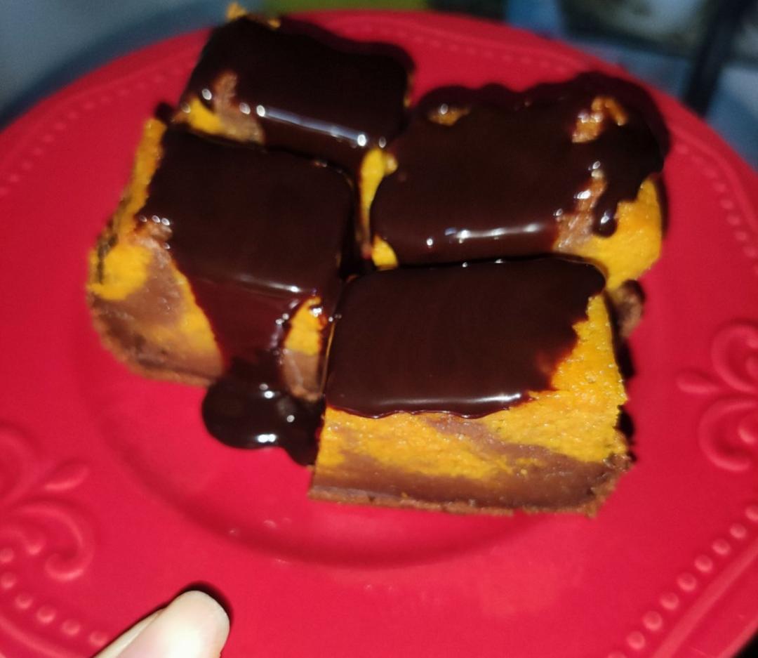 无油糖低卡|🎃南瓜可可布朗尼🍫全麦蛋糕