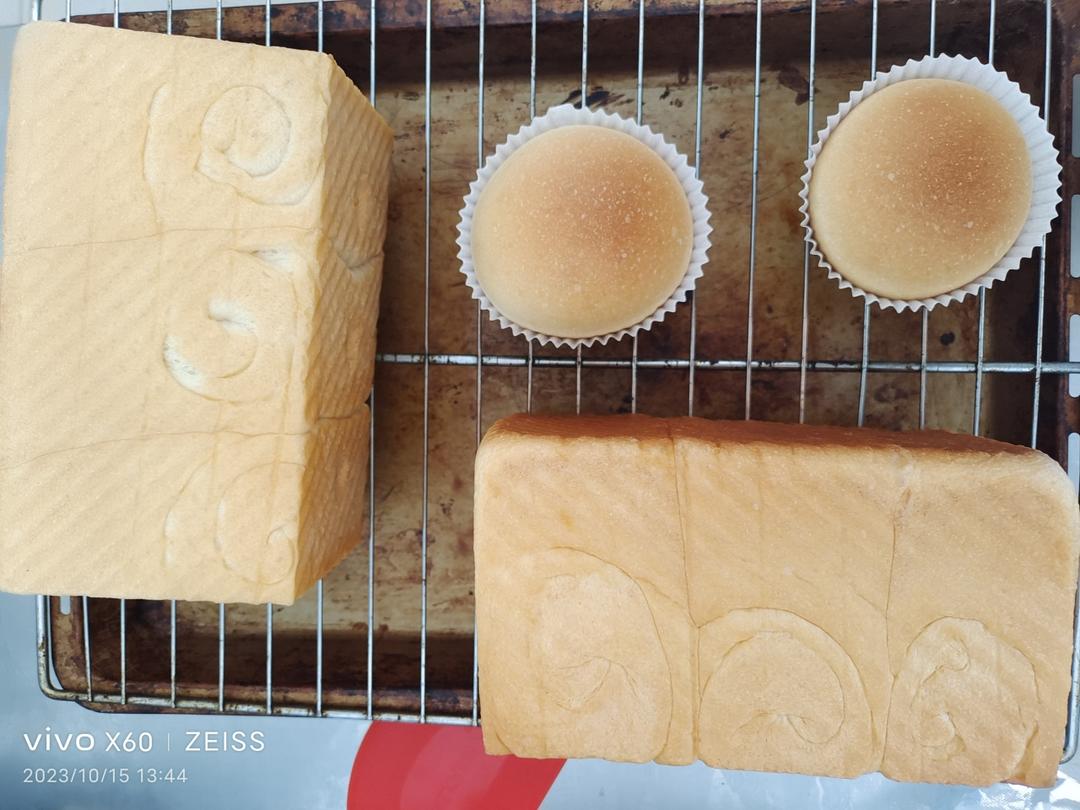 一次发酵纯奶手撕吐司面包（防止面团温度高的方法）B55