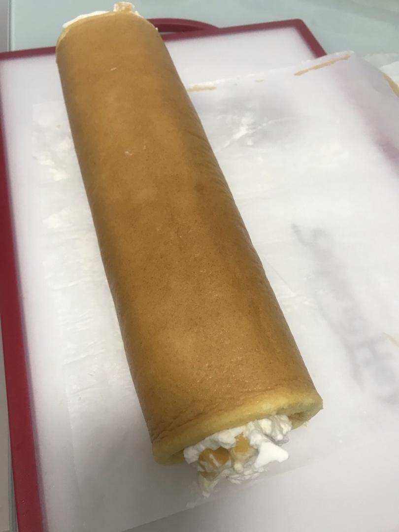 几分甜香芋奶冻卷/卷不裂配方+新鲜香芋奶油+入口即化奶冻/烘焙视频蛋糕篇7「薄卷」