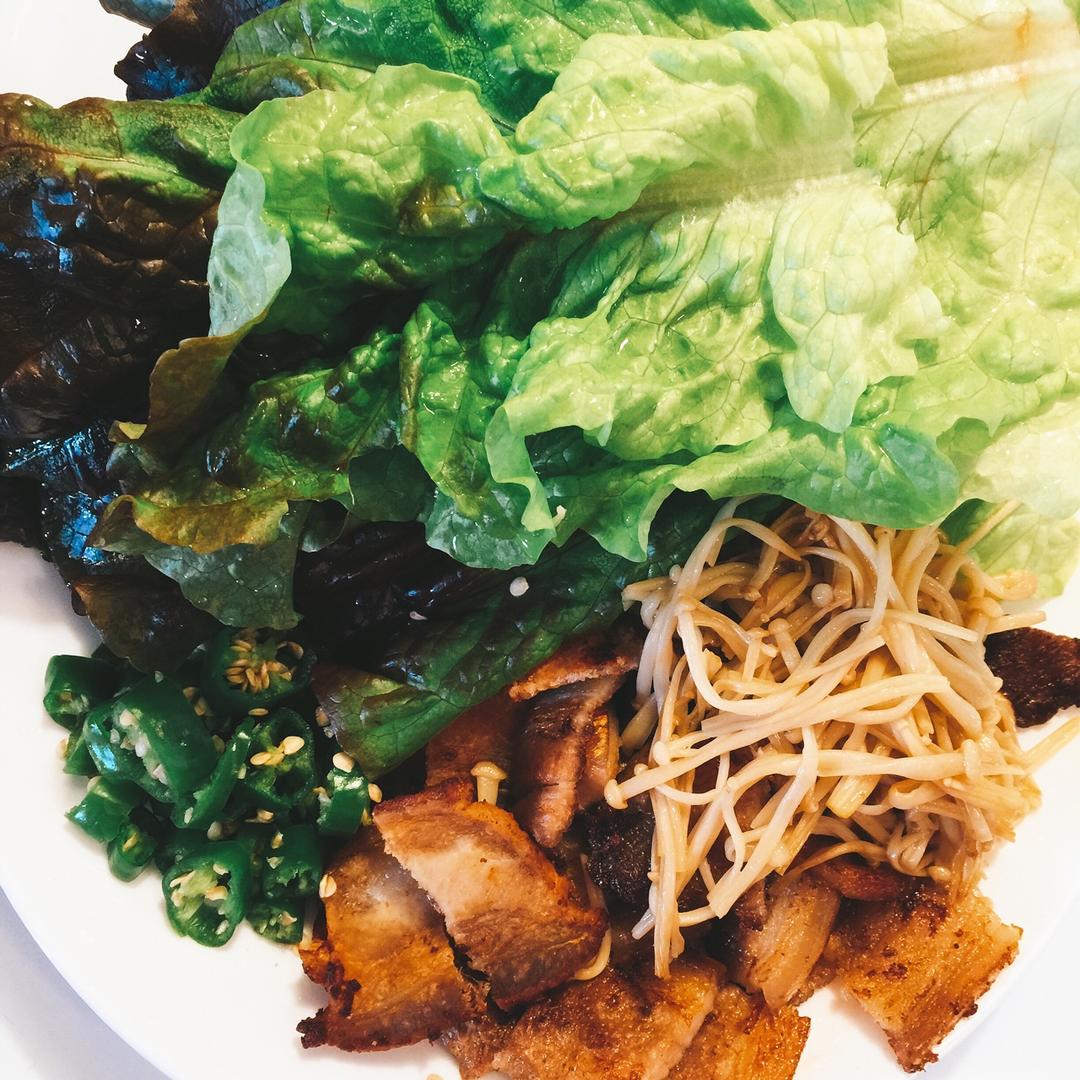 平底锅黄油煎五花肉